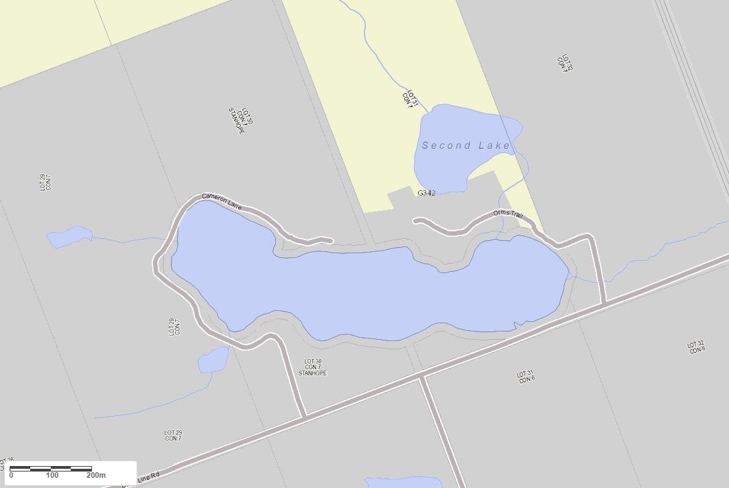 Crown Land Map of Little Cameron Lake in Municipality of Algonquin Highlands and the District of Haliburton